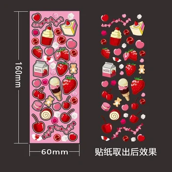 Korejski Slog Rose Traku Nalepke 160 * 60mm Jagodna Sladica Torto Metulj List Materiala Nepremočljiva Nalepke Igrače