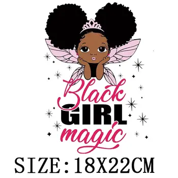 Kota Black Magic Girl Obliži Za Oblačila Tiskanje Na Otroško T-Shirt Nalepke Za Prenos Toplote Toplotne Nalepke Risanka Dekle Appliqued