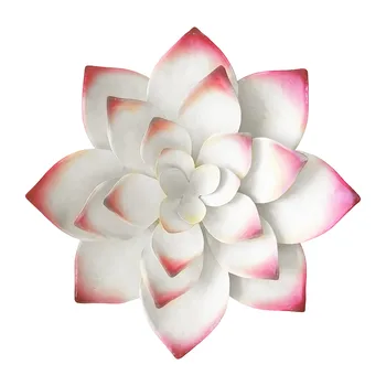 Kovinski Cvetje Stenski Dekor Zunanjo Umetnosti Velike Lotus Beli Cvet za Spalnico, dnevno Sobo, Teraso Domov Vrata Dekoracijo 14.2