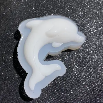 Kristalno Epoksi Smolo Plesni Delfin Obesek Litje Silikonski Kalup DIY Obrti Jewellry Izdelavo Orodij