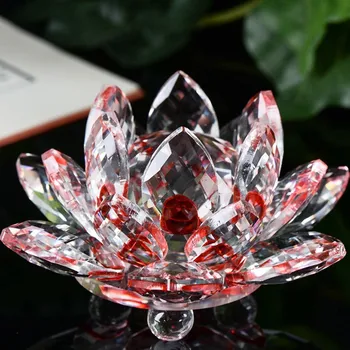 Kristalno Swan Lotus Kristalno Steklo Slika obtežilnik za papir Ornament Feng Shui Dekor Zbirka Ornament Feng Shui Dekor Zbirka#dc