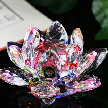 Kristalno Swan Lotus Kristalno Steklo Slika obtežilnik za papir Ornament Feng Shui Dekor Zbirka Ornament Feng Shui Dekor Zbirka#dc