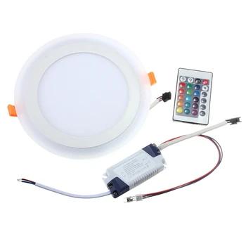 Krog/Kvadrat Zatemniti RGB LED Downlight + Daljinski upravljalnik 6w/9w/16w/24W Vgradne LED Stropna Plošča svetlobe AC85-265V+Voznik