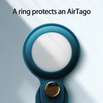 Krog Zaščitni Rokav Anti-izgubljeno Napravo Zaščitni Lupini Mehki Silikonski Roko Trak je odporen proti Praskam Za Apple AirTag Tracker