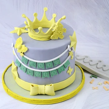 Krono Silikonsko Plesni Sugarcraft Cupcake Peko Plesni Fondat Torta Dekoraterstvo Orodja