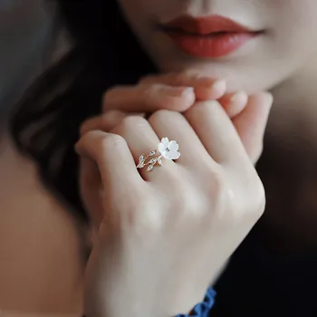 Kshmir Poletje lupini venčni obroč za majhno število žensk design Instagram trend hladno slog lepe indeks prst prstan za ženske
