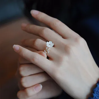 Kshmir Poletje lupini venčni obroč za majhno število žensk design Instagram trend hladno slog lepe indeks prst prstan za ženske