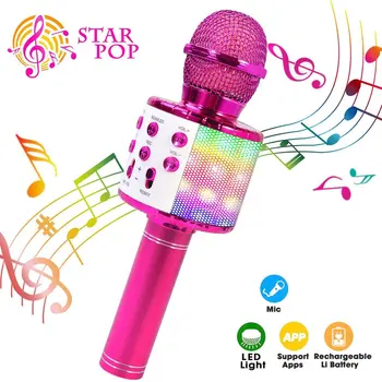 KTV Brezžični Karaoke Ročni Mikrofon USB Predvajalnik Mikrofon Zvočnik Prenosni Božič Birtay Doma Stranka