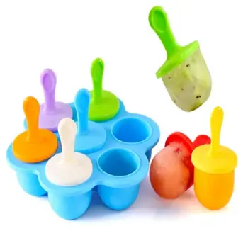 Kuhinja Orodja Diy Sladoled Plesni Vodo Cube Plesni Popsicles Z Naključno Barve So Kot Nalašč Za Poletje Uporabo V Kocke Ledu