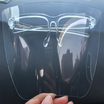 Kuhinja Zaščitne Maske Pravi Anti-fog PET Objektiv Oči Ščit Vizir Očala Ultra-jasni HD Prevelik Leče Očala Prosojni barvi