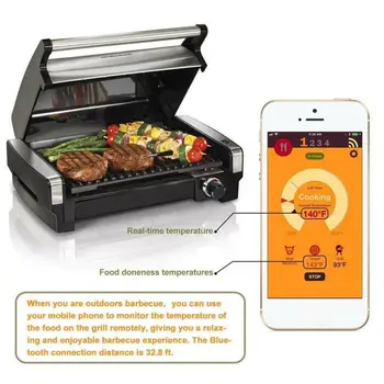 Kuhinjska Pečica Termometer Brezžično Smart Bluetooth, združljiva BBQ Mesne Hrane, Kuhanje Zrezek Termometer Zunanji Žar Darila