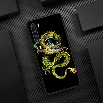 Kul Kitajski Zmaj Umetnosti Telefon Primeru Zajema Trup Za XIAOMI Redmi 7 7A 8 8A 9 9C Opomba 6 7 8 9 9S K20 Pro K30 black Prime Luksuznih
