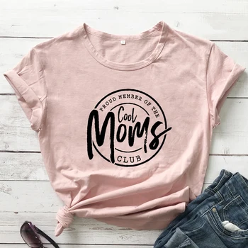 Kul Mame, Klub Bombaža T-shirt Priložnostne Ženske Grafični Materinstva Tee Rokavi Top Smešno 90. letih materinski Dan Darilo Tshirt