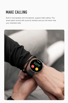 KUSDO 2021 Novo Pametno uro S Klicati Glasbe MP3 Nepremočljiva Moški Ženske Ure Smartwatch Za Samsung Android, Apple