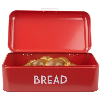 Kvadratni Retro Kuhinje Škatla Za Shranjevanje Ravno Pokrov Kruh Polje Evropski Kuhinji Škatla Za Shranjevanje