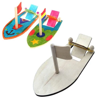 Ladja Model Leseno Jadrnico Montaža Model Gradnjo Kompleti Igrače Jadranje za Otroke, Barvanje DIY Čolni Otroci Igrače Razvoj Možganov