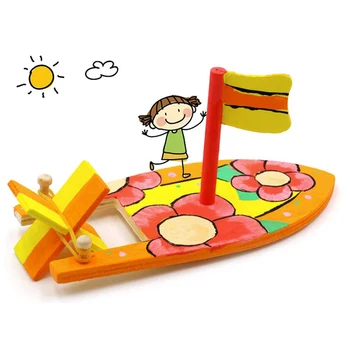 Ladja Model Leseno Jadrnico Montaža Model Gradnjo Kompleti Igrače Jadranje za Otroke, Barvanje DIY Čolni Otroci Igrače Razvoj Možganov