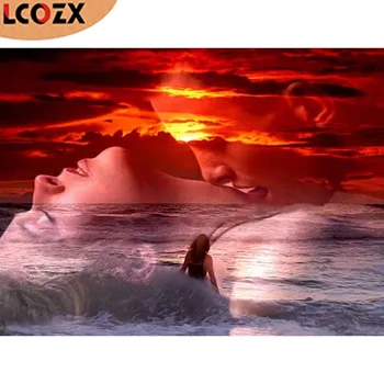 LCOZX 5D DIY Ročno Polni Sveder Diamantni Slikarstvo 