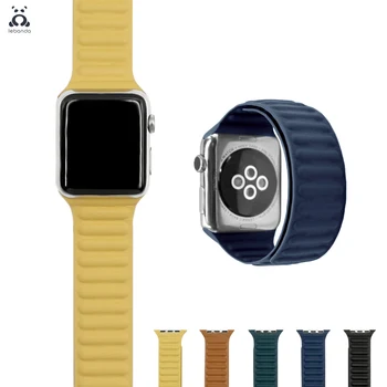 Lebanda usnje veriga trak z magnetno sponko za iwatch serije 6 SE 5 4 3 2 1 Apple Gledanje udobno in mehko za iWatch