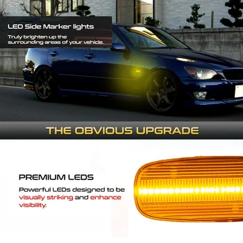 LED Dinamični Strani Marker Luči Obrnite Signal Blinker Svetilke Za Toyota Land Cruiser Prius Kluger Želijo Altezza Isis Lexus JE 200 300