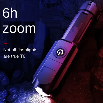 Led Mini Zoom Svetilka Svetlo Ultra-bright Long-range za ponovno Polnjenje Plastičnih Prenosne Svetilke Doma Trajne Področju Specialnih Sil