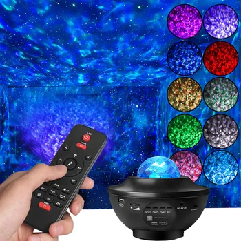 LED Projektor Svetlobe Noč Lahka Bluetooth Predvajalnik Glasbe Počitnice Stranka Božični Party Vzdušje Svetlobe