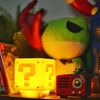 Led Super Mario svetlobe Anime vprašaj svetlobe noč svetlobe zvočni učinek, dekoracijo prostora luči, božični okraski dekor