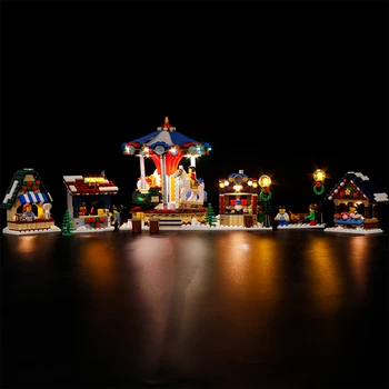Led svetloba nastavite za 10235 Božič pozimi podeželja trg Gradnike modela light up vaše igrače (led Luči le,št bloki)