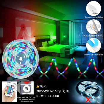 LED Trakovi Luči Bluetooth Nadzor RGB 2835 USB Prilagodljiv Žarnico, Trak Trak Diod Za Prostor Stranka Luces TV Desk Dekor Luz Fita LED