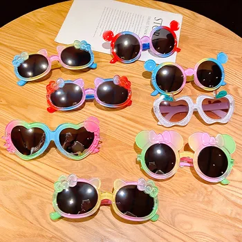 Lep otroška sončna Očala Dekleta Fantje Srčkan Risanka sončna Očala Za Otroke sončna Očala UV400 Otroci Mickey Mačka Očala