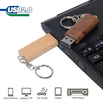 Lesene USB2.0 Flash Disk 4GB 8GB 16GB 32GB 64GB Darila KeyChain Pero Pogoni Poroko Polje Memory Stick Brezplačno LOGOTIP U Disk logotip po meri