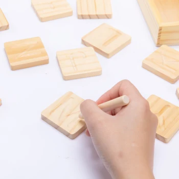 Leseno dvojno stranicami profilirane kaligrafija odbor Montessori pripomočkov za poučevanje angleške abecede zgodnje izobraževanje izobraževalne igrače