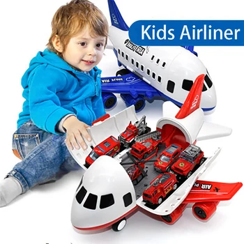 Letalo Igrača, s Igrača Avto Set, Sprejmejo Narazen Igrača za Predvajanje določenih Fant Malčka Tovorni Prevoz Letalo Darilo Starosti 3 4 5 6 8 Let