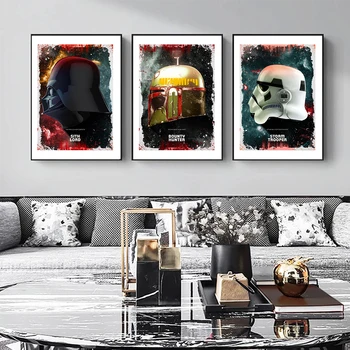 Letnik Star Wars Film Bar Dekoracijo Darth Vader Umetnost Plakata Doma Dekoracijo Sten Sliko Platno Slikarstvo