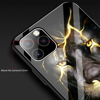 Lev Phoenix Volk Tiger Svetlobna vitrina Za iPhone 12 11 Pro Max SE XSmax XR XS X 8 7 6 Plus Luksuzni Telefon Kritje