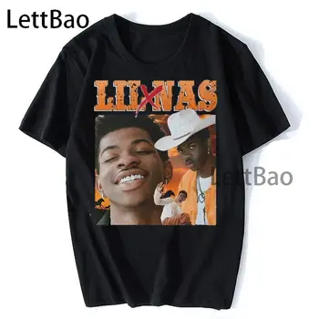 Lil Nas X Smešno Modni Moški T-Shirt Osebnosti, Moda Harajuku Poletje Priložnostne Estetike Bombaž Oblačila