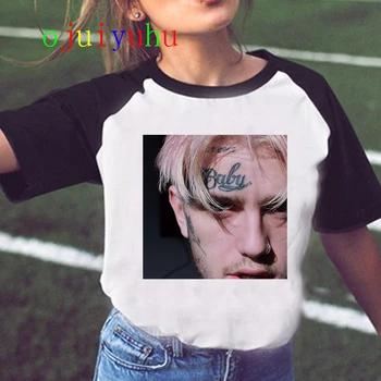 Lil Peep Ženske T Shirt Hip Hop Smešno Ulzzang Cry Baby Tshirt Ulične Grafični Grunge Estetske T-shirt Ženski zgornji deli oblačil Tee Majice