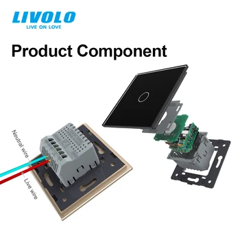 LIVOLO EU Standard Smart Zigbee Touch Senzor Stenska Stikala za Luč,Avtomatizacijo Doma Brezžični Nadzor,Google Doma,Alexa,Yandex Povezava