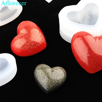 Ljubezen Srce Silikonsko Plesni 3D Srce Aromo Mavec Mavec Silikonski Kalup Za Avto Dekoracijo DIY Sveča Smolo Plesni