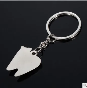 Ljubimec darilo Srčkan ljubimec darilo key ring En zob oblikovan ljubezen dvojno ključnih verige keychain key ring