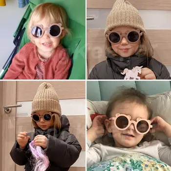 LongKeeper Risanka Lep Otroci Sončna Očala Nosi Obliko Okvirja Dekleta, Fantje, Otroci Sončna Očala Krog Ulica Premagal Srčkan Odtenki
