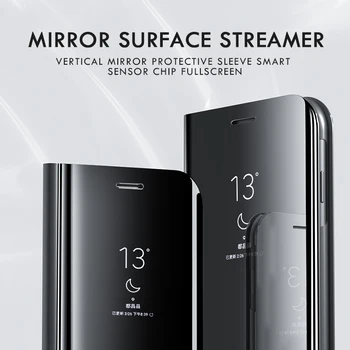 Luksuzni Ogledalo Flip Primeru Za Xiaomi Redmi Opomba 10 9 Pro 9C 9A 8T 8 7 K20 K30 K40 Pro Za Xiaomi 10 11 Poco M3 X3 Nfc Pokrov