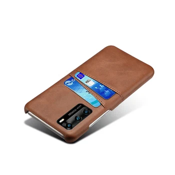 Luksuzni Slim Card Primeru Telefon za Huawei P40 P30 P20 Mate 20 30 pro lite plus Mehka Ultrathin Veganska PU Usnja, Hrbtni Pokrovček Fundas