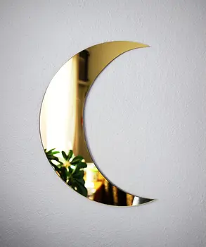 Luna Ogledalo – Fancy Chic Boho Dekorativni Estetske Stenski Dekor za Mestne Hiše, Stanovanja, Spalnice, dnevne Sobe z Različnimi