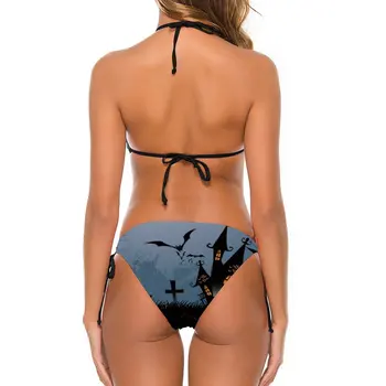 Luren Bikini 2021 Halloween Element Seksi Split Kopalke 2 Delni Komplet Plus Velikost Kopalk, Plavanje Obleko za Ženske