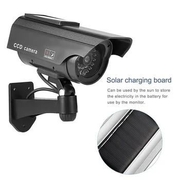 Lutke Sončne Fotoaparat Sončne Energije Imitacije HD Simulacije CCTV Kamere na Prostem Zaslonu Nepremočljiva nadzorna Kamera Bullet Fotoaparat
