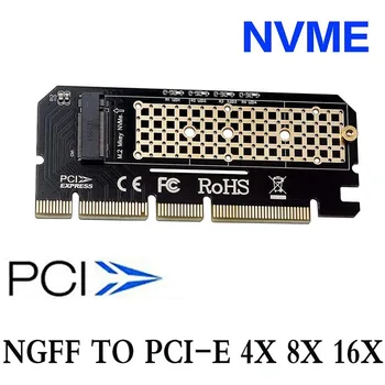 M. 2 PCIE SSD Adapter Aluminijeve Zlitine Lupini LED Razširitveno Kartico, Računalnik Adapter Vmesnik M. 2 NVMe SSD NGFF, Da PCIE 3.0 X16 Riser