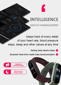 M5 Smart Band Moški Ženske M5 Pametno Gledati Srčni Utrip, Krvni Tlak Spanja Monitor Pedometer Bluetooth Povezavo Za Xiaomi Iphone
