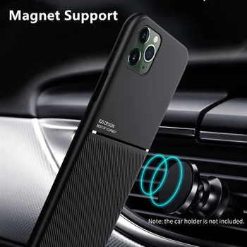 Magnet Anti Šok TPU Lupini Primeru Za iPhone 12Pro11 12 Max Pro XS Max 12 Mini 8 7 6S 6 Plus XR X Mehko TPU Zaščitni Pokrov Nazaj