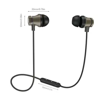 Magnetni Brezžične Bluetooth Stereo Slušalke Športne Nepremočljiva Čepkov Brezžično in-ear Slušalke z Mikrofonom Za IPhone, Samsung 7